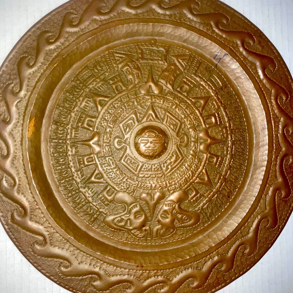 Bronze 1ft Mayan calendar hand made great art piece